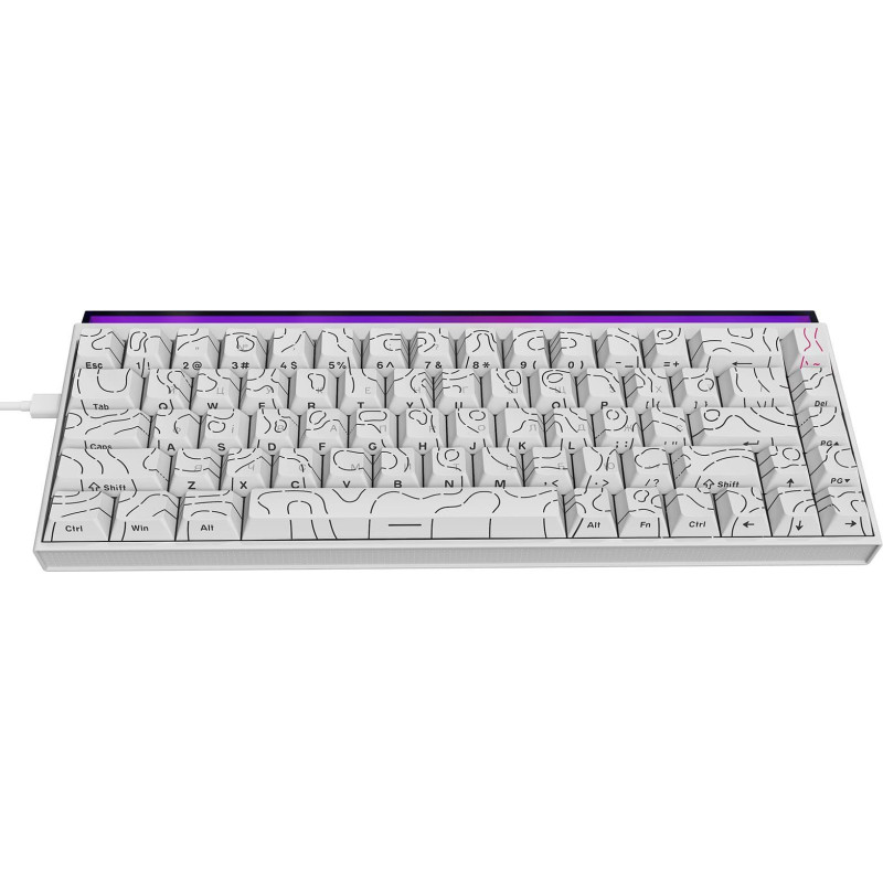 Клавіатура Ajazz NK68 Red switches Side contour White (NK68-RSW)
