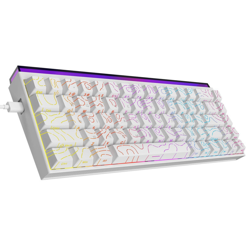 Клавіатура Ajazz NK68 Red switches Side contour White (NK68-RSW)