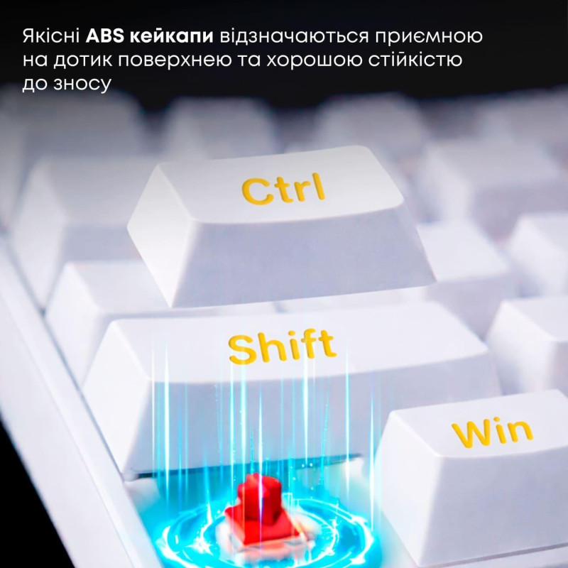 Клавіатура Ajazz NK68 Red switches White (NK68-RW)