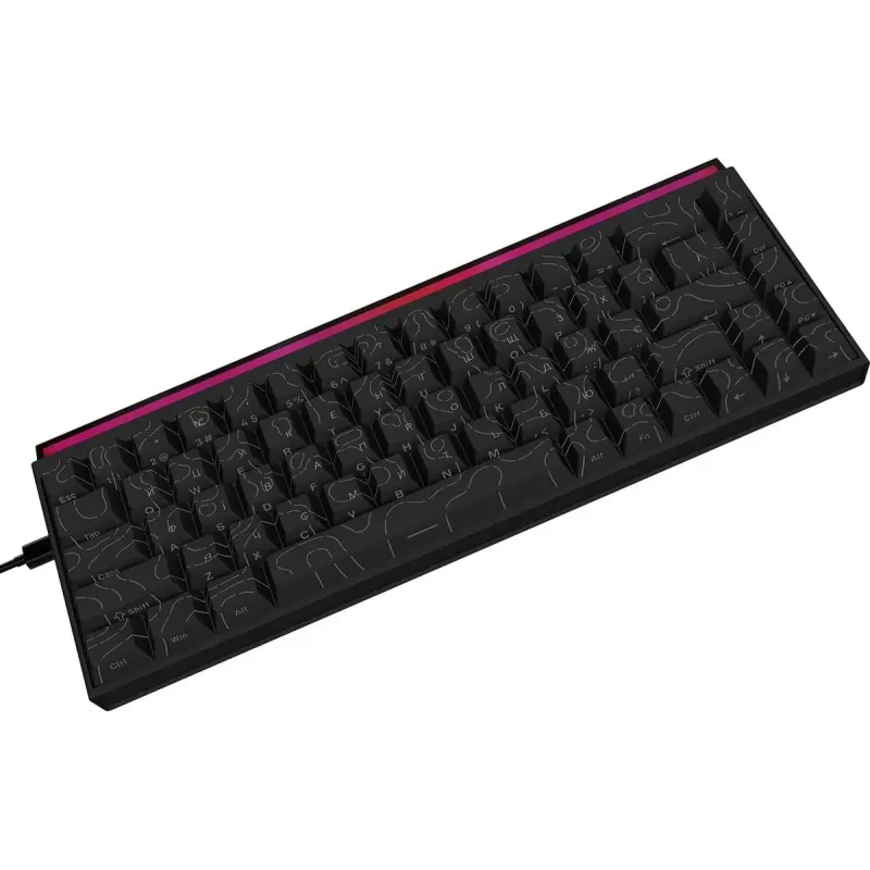 Клавиатура Ajazz NK68 Red switches Side Contour Black (NK68-R-S-B)