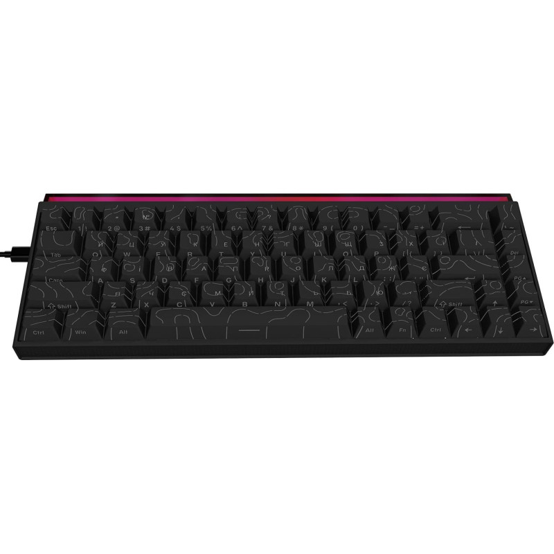 Клавіатура Ajazz NK68 Red switches Side Contour Black (NK68-RSB)