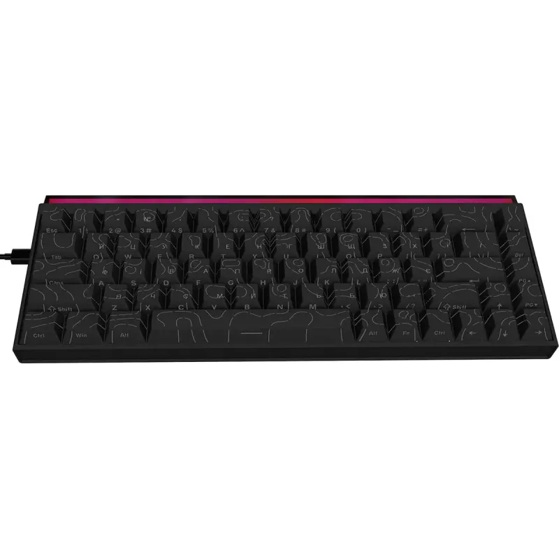 Клавиатура Ajazz NK68 Red switches Side Contour Black (NK68-R-S-B)