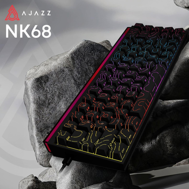 Клавіатура Ajazz NK68 Red switches Side Contour Black (NK68-RSB)