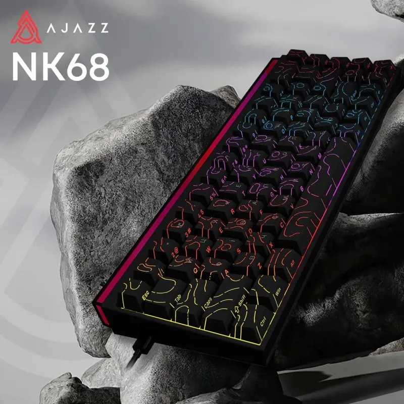 Клавиатура Ajazz NK68 Red switches Side Contour Black (NK68-R-S-B)