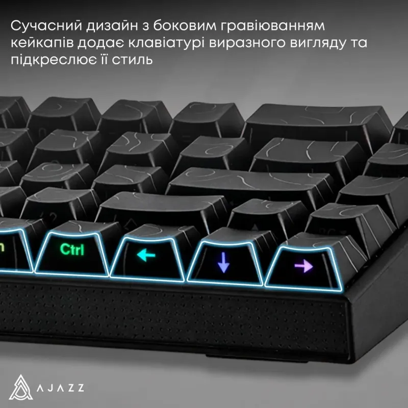 Клавиатура Ajazz NK68 Red switches Side Contour Black (NK68-R-S-B)
