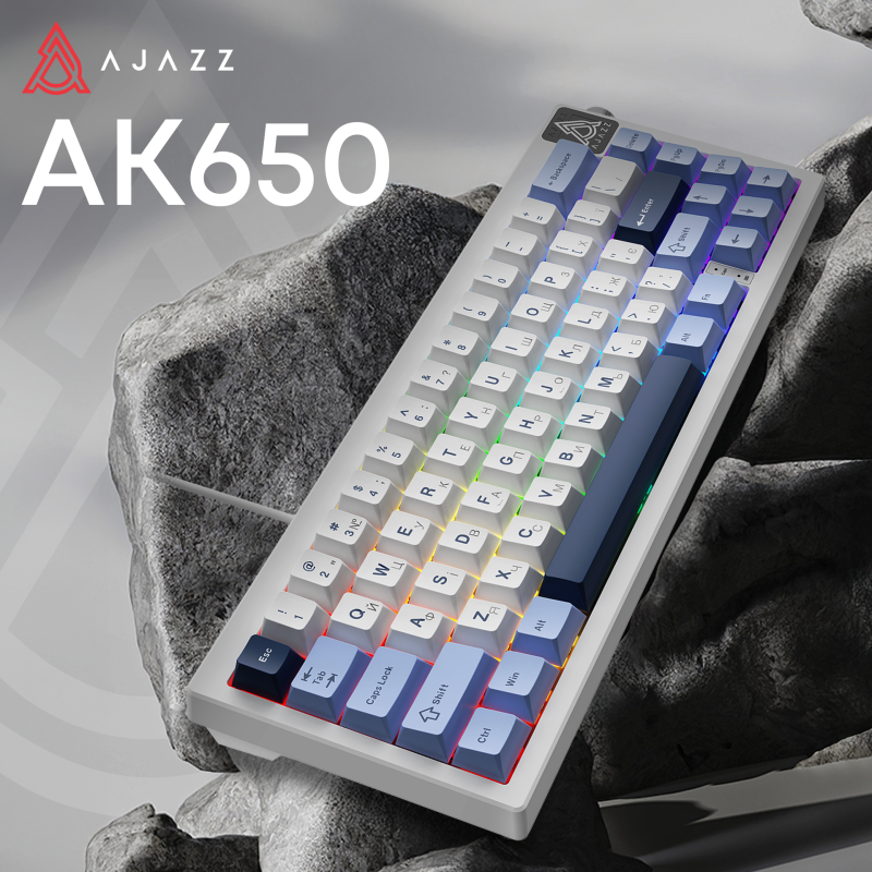 Клавіатура Ajazz AK650 Sea Salt switches Blue White Blue (AK650-SS-BWB)