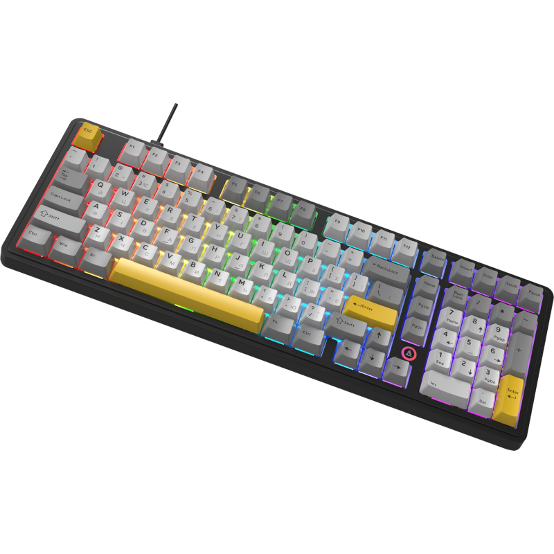 Клавіатура Ajazz AK980 MAX Magnetic switches Black Gray Yellow (AK980-MAX-M-BGY)