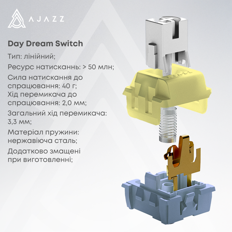 Клавиатура Ajazz AK650 Day Dream switches Gradient Black Gray (AK650-DD-BG)