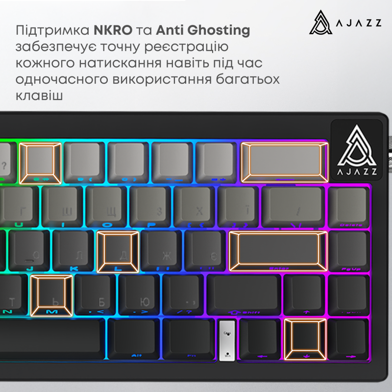 Клавиатура Ajazz AK650 Day Dream switches Gradient Black Gray (AK650-DD-BG)