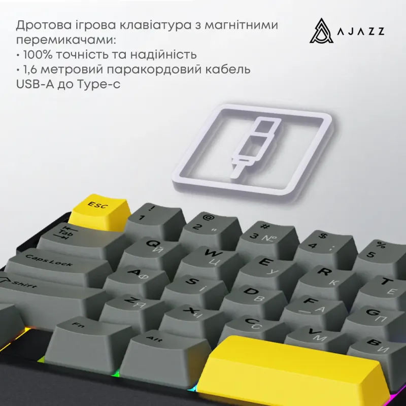 Клавиатура Ajazz AK029 Ice lsland Magnetic Switch (AK029-I-WB)