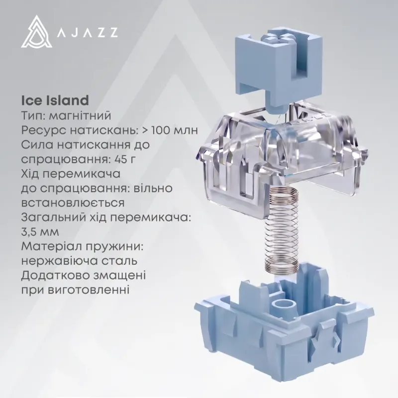 Клавиатура Ajazz AK029 Ice lsland Magnetic Switch (AK029-I-WB)