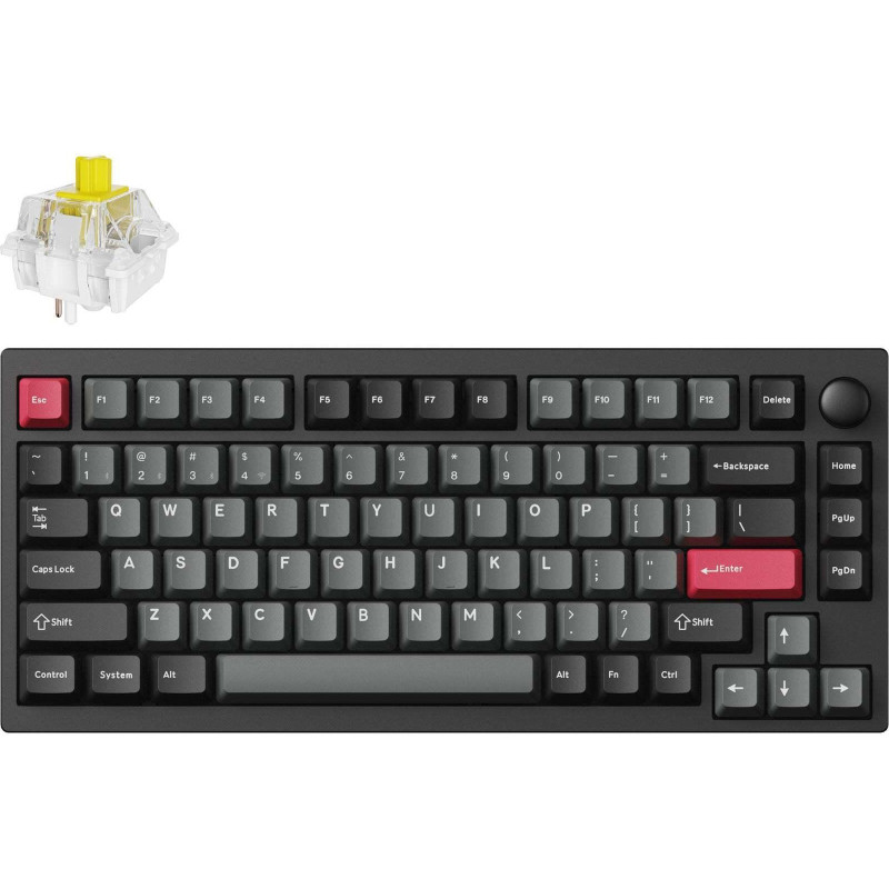 Клавіатура Lemokey P1 Pro Keychron Super Banana Carbon Black (P1P-M4-UA)