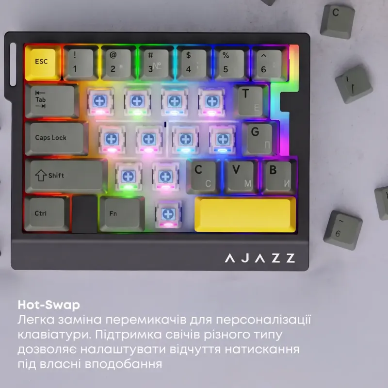Клавиатура Ajazz AK029 Ice lsland Magnetic Switch (AK029-I-BY)