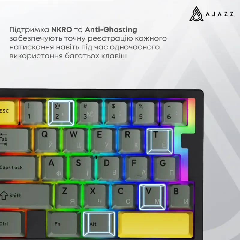 Клавиатура Ajazz AK029 Ice lsland Magnetic Switch (AK029-I-BY)