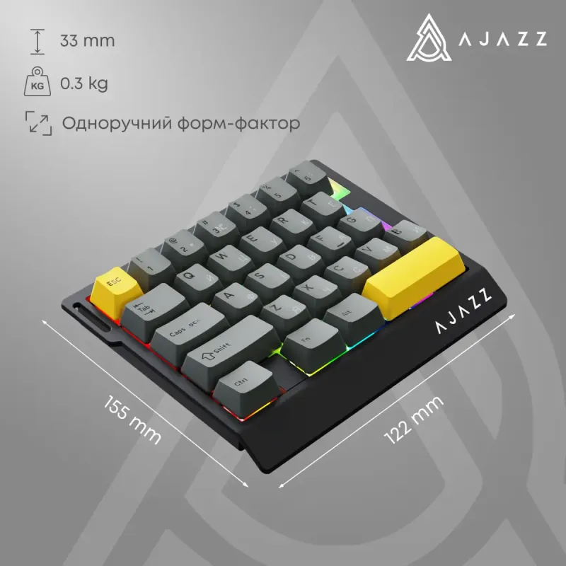 Клавиатура Ajazz AK029 Ice lsland Magnetic Switch (AK029-I-BY)