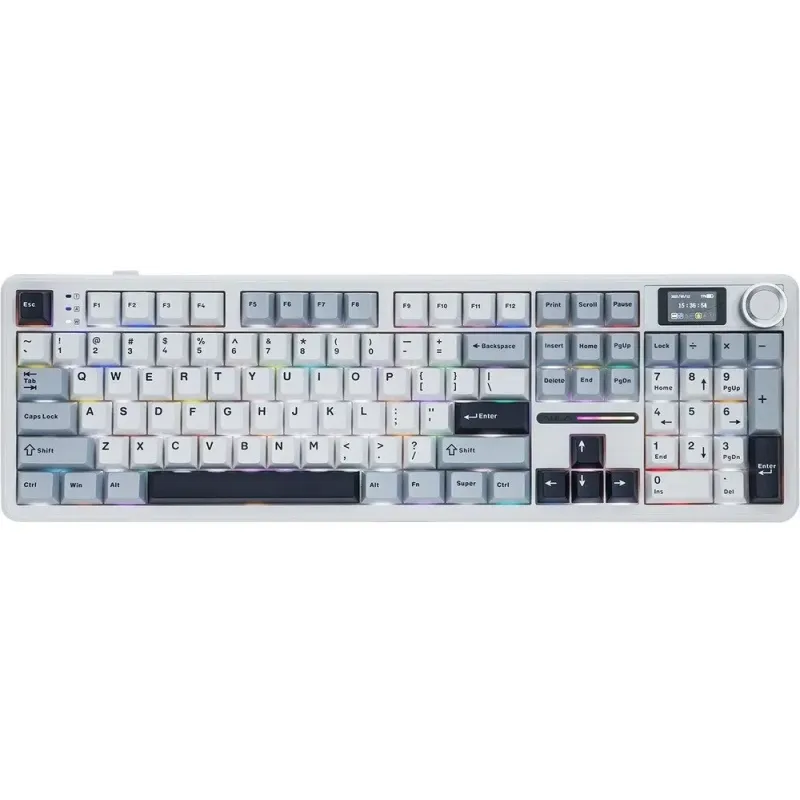 Клавиатура Aula F108 Pro Reaper Switch USB/Bluetooth/2.4G White (6978080501318)