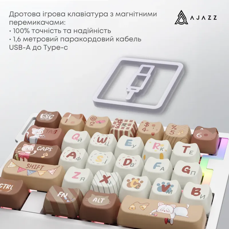 Клавиатура Ajazz AK029 Meow Magnetic Switch (AK029-M-Y)