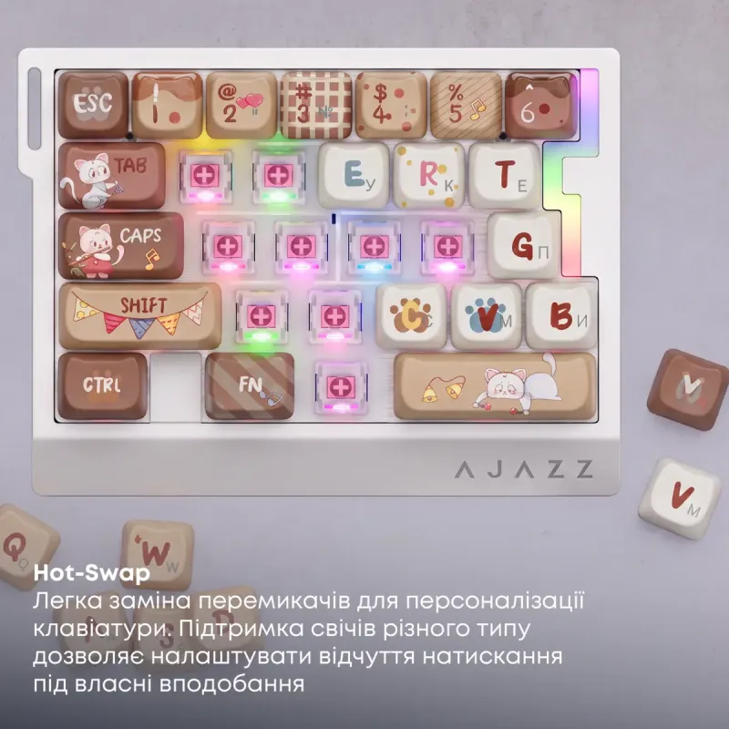 Клавиатура Ajazz AK029 Meow Magnetic Switch (AK029-M-Y)