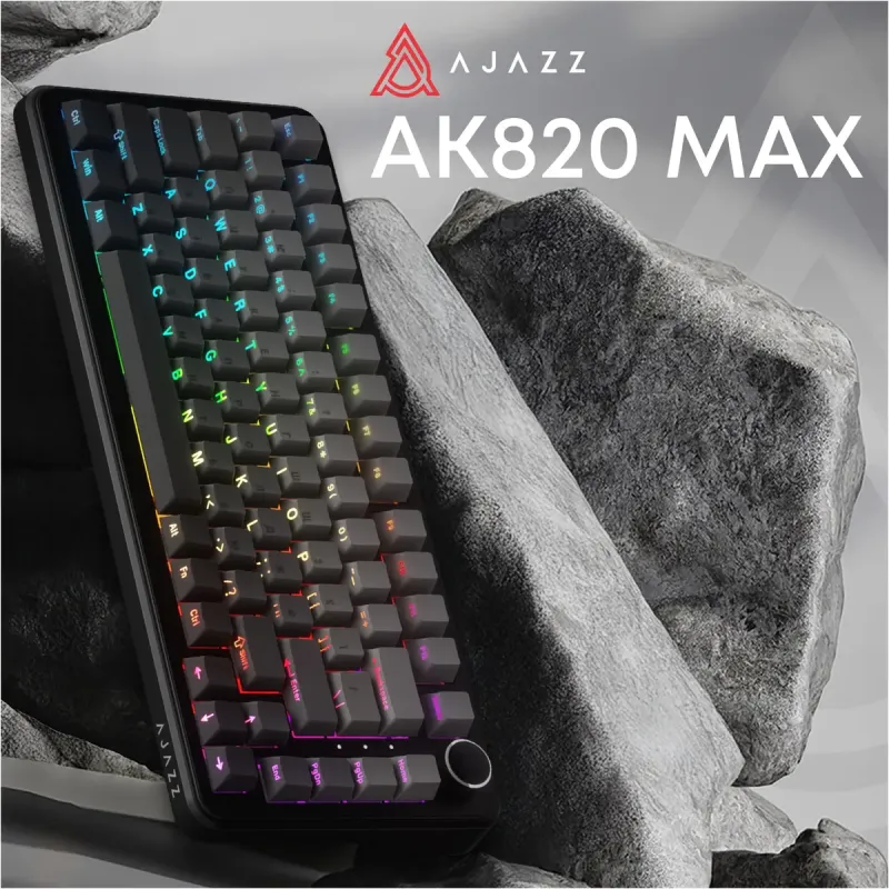 Клавіатура Ajazz AK820 MAX Magnetic Switch RGB USB Gradient Black