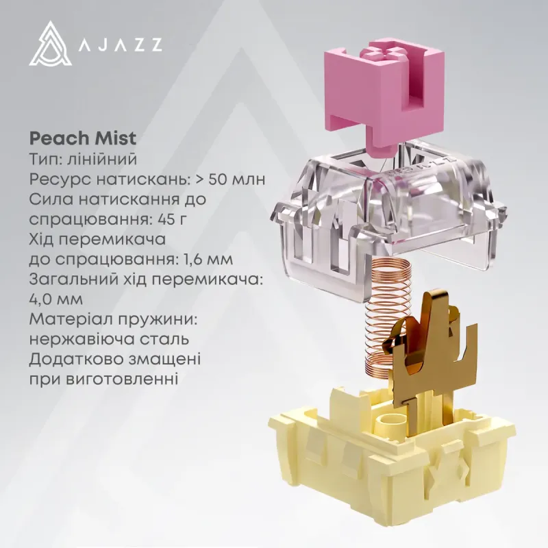 Клавіатура Ajazz AK690 Peach Mist Switch (AK690-PM-B)