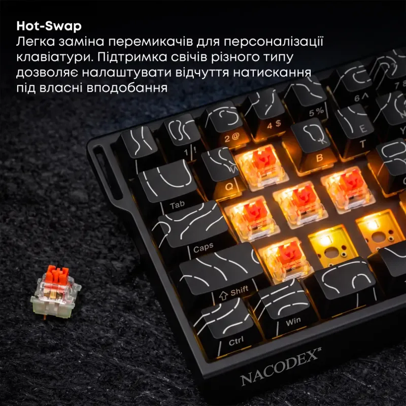 Клавиатура Ajazz NK68 V2 Red Switch (NK68-V2-R-S-W)