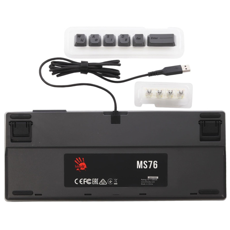 Клавіатура Bloody MS76 (Iron Grey)