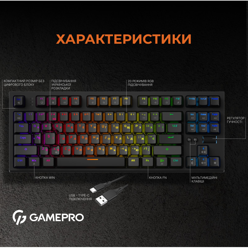 Клавиатура Gamepro MK180B