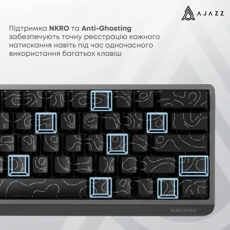 Клавиатура Ajazz NK68 V2 Red Switch (NK68-V2-R-S-B)