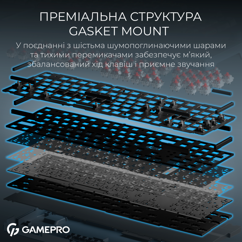 Клавиатура GamePro Asgard Drakkar Blue (MK305BL)