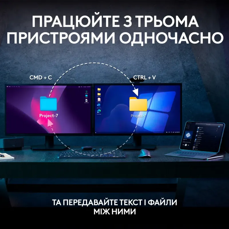 Комплект Logitech MX Keys S PLUS PALMREST + MX Master 3S Combo Graphite UA (920-011614)