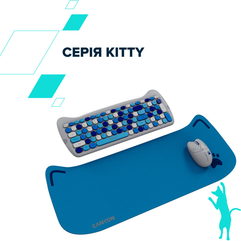 Комплект Canyon HSET-W6 Kitty Edition Blue (CNS-HSETW6BL)