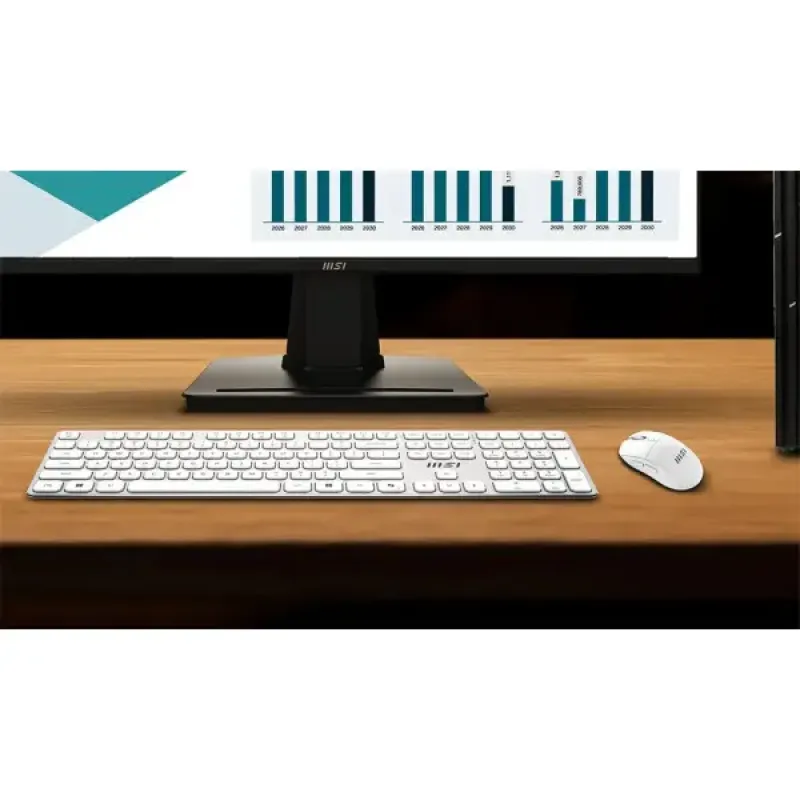 Комплект MSI FORGE K210 W COMBO WHITE UA, Wireless (S11-43UA305-Y92)