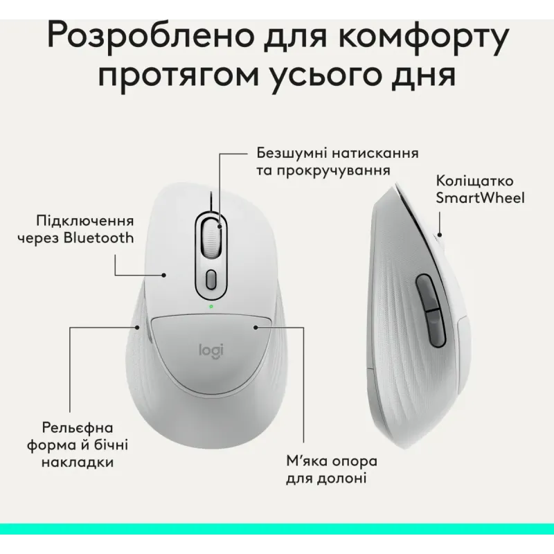 Комплект Logitech Signature Comfort Plus MK880 Wireless/USB-C for Business UA Off-White (920-014033)