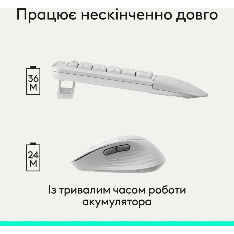Комплект Logitech Signature Comfort Plus MK880 Wireless/USB-C for Business UA Off-White (920-014033)
