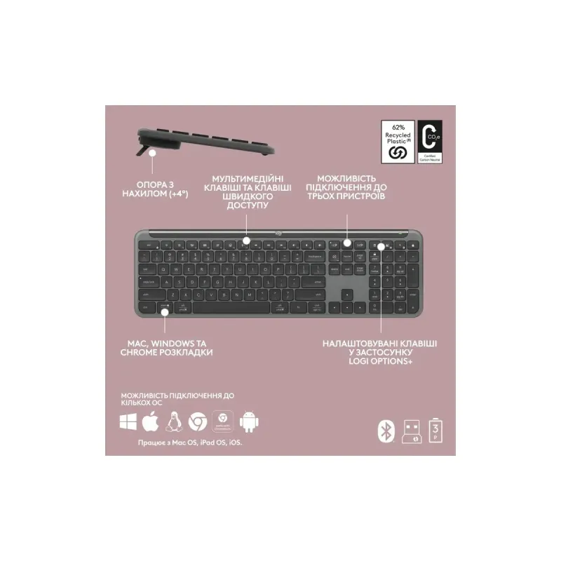 Комплект Logitech Signature Slim Combo MK950 Graphite (920-012490)