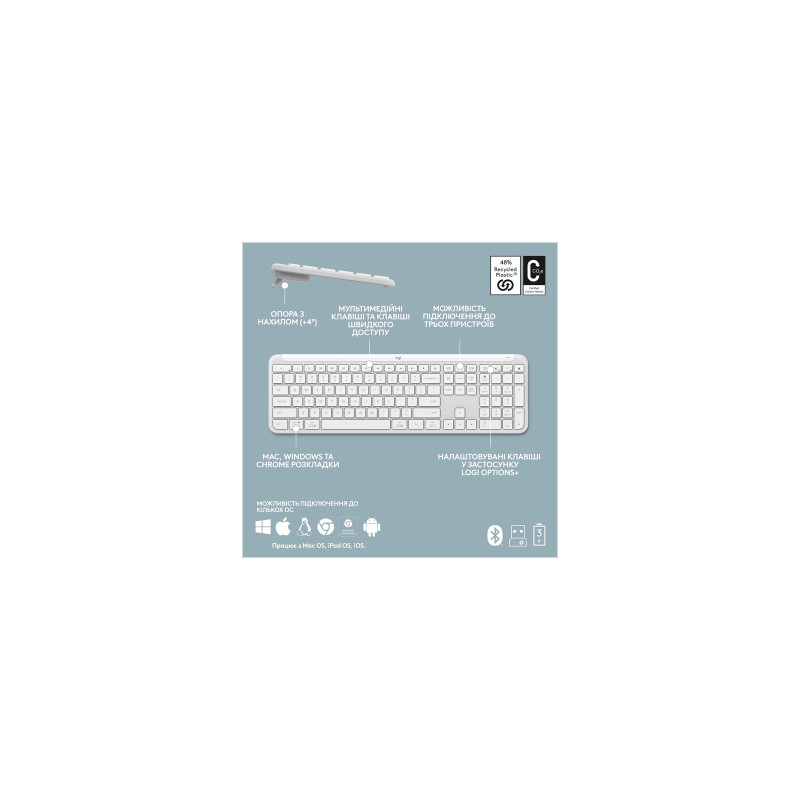 Logitech Signature Slim Combo MK950 Off White (920-012491)