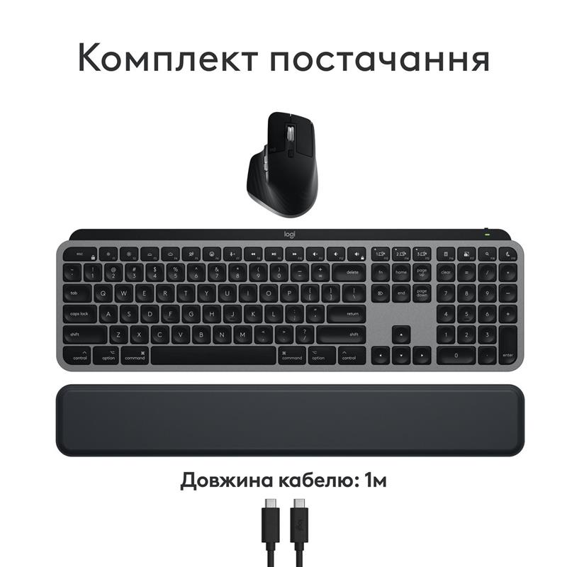 Комплект Logitech MX Keys S Combo for Mac Space Gray (920-012845)