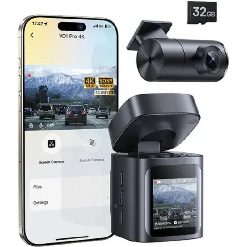 Відеореєстратор Baseus PrimeTrip VD1 Pro Dash 4K (C0119800)