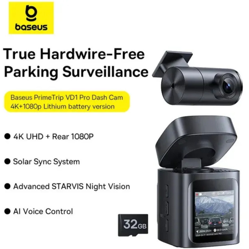 Відеореєстратор Baseus PrimeTrip VD1 Pro Dash 4K (C0119800)
