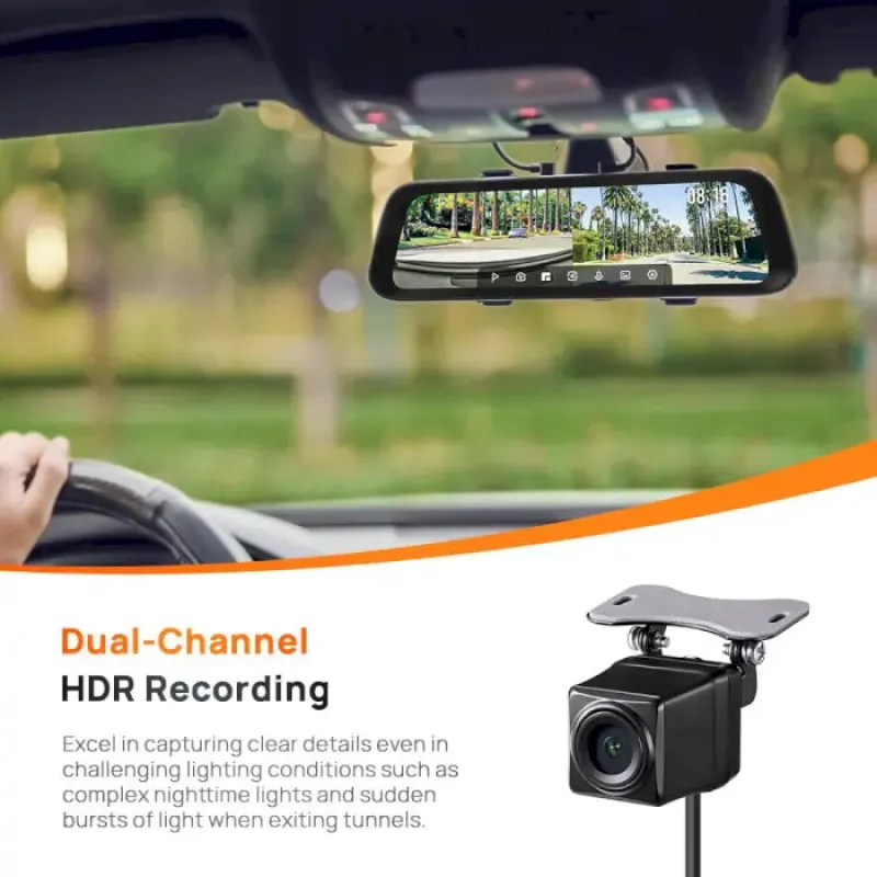 Видеорегистратор 70mai Rearview Dash Cam S500