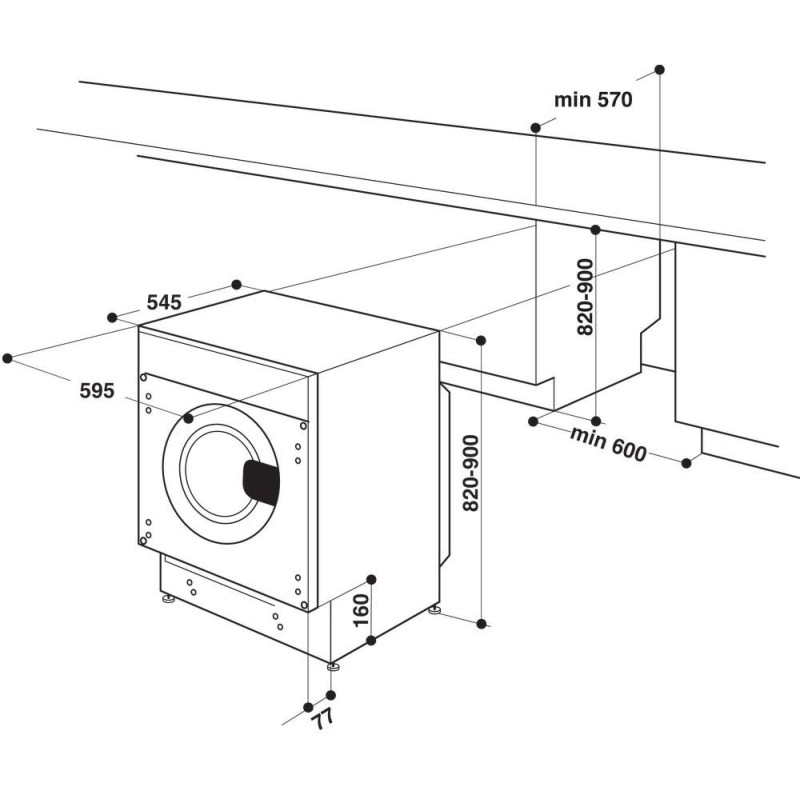 Вбудована пральна машина Whirlpool BI WMWG 71483E EU