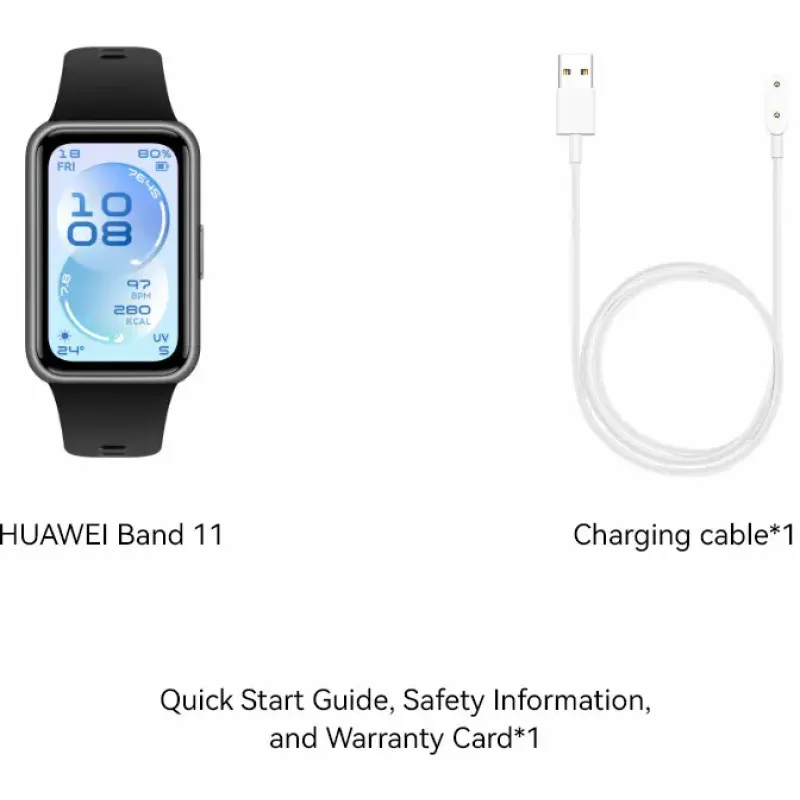 Фитнес-браслет Huawei Band 11 Black (55020GVQ)