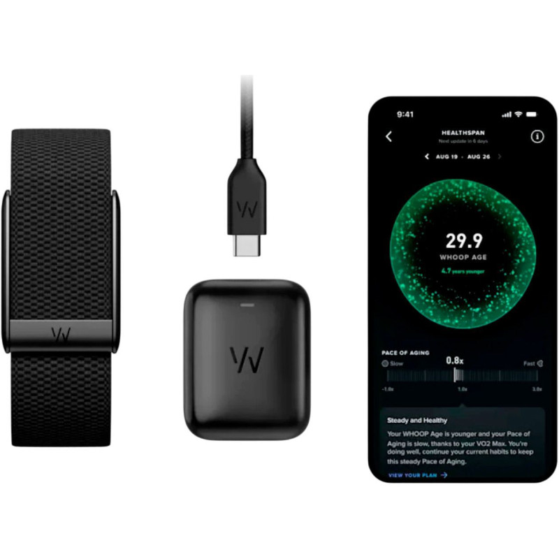 Фітнес-браслет WHOOP 5.0 Peak Obsidian SuperKnit - 12-Month Membership (973-004-000)