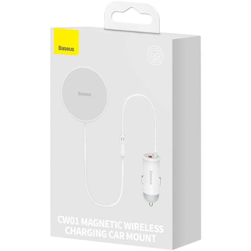 Baseus CW01 Magnetic Wireless Charging Car Mount 40W (SUCX040102) White