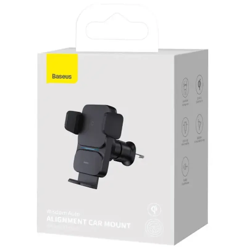Автомобильный держатель Baseus Wisdom Auto Aligment Car Mount Wireless Charger (CGZX000001)