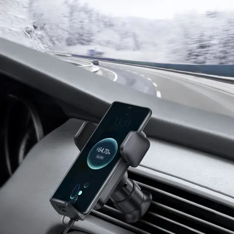 Автомобильный держатель Baseus Wisdom Auto Aligment Car Mount Wireless Charger (CGZX000001)