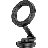 Автомобільний тримач Canyon Magnetic phone holder OnGrip 10 aluminum Black (CNS-CCHM10)