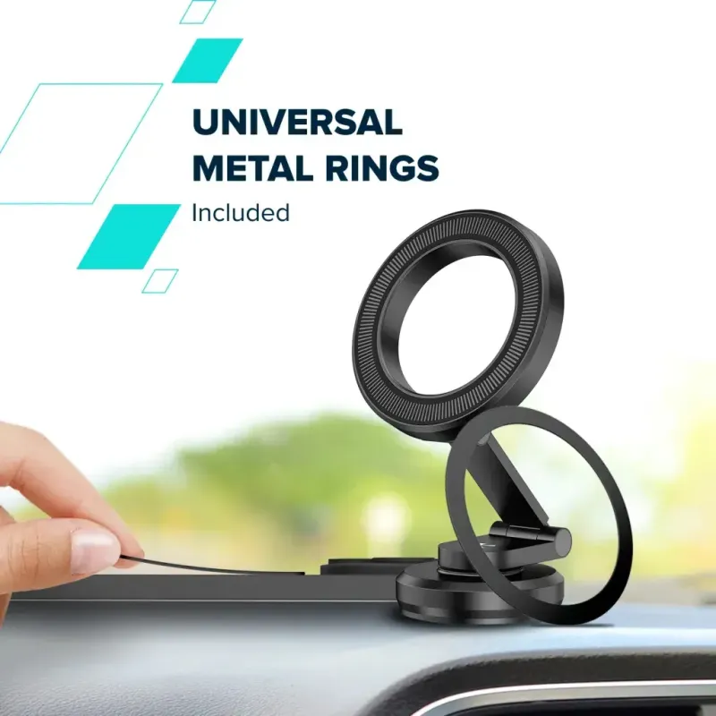 Автомобильный держатель Canyon Magnetic phone holder OnGrip 10 aluminum Black (CNS-CCHM10)