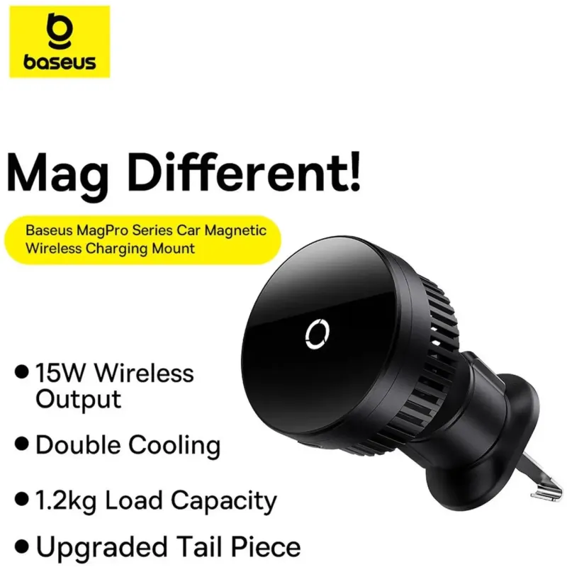 Автомобільний тримач Baseus MagPro Series Air Vent Version 15W Black (C40164100121-00)
