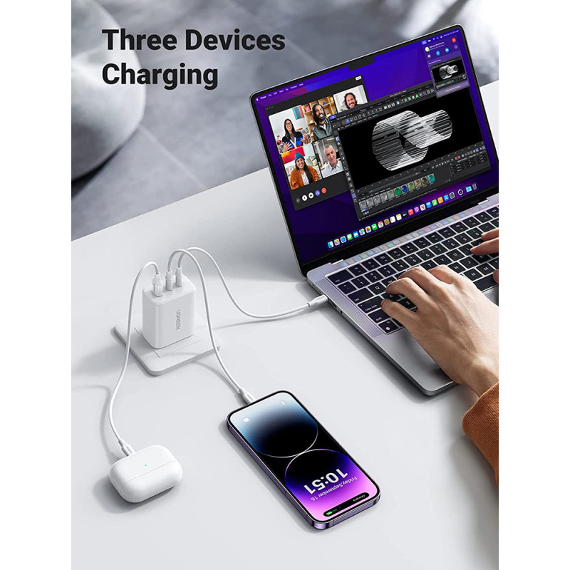 Зарядное устройство UGREEN CD275 65W Wall Charger White (90496)